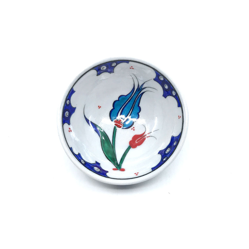 Iznik Single Tulip Design Serving Bowl Set of 6