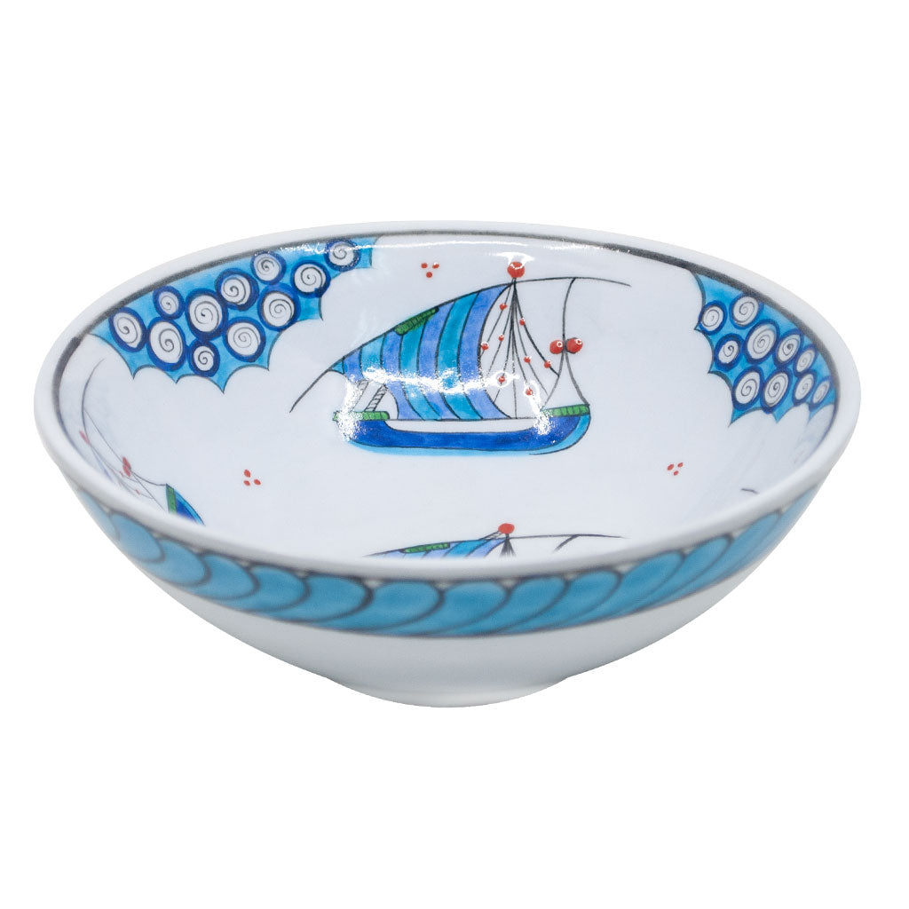 Iznik ceramic Bowl Galleon Design