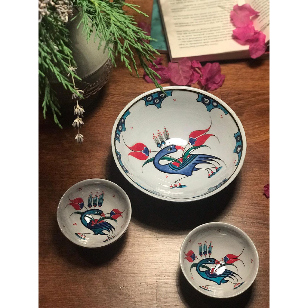 Iznik Bowl Peacock Pattern