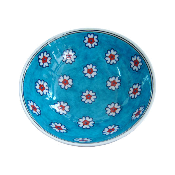 Iznik Decorative Bowl with White Daisy Design