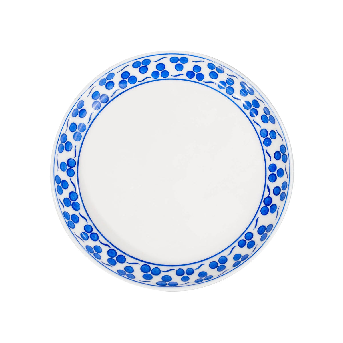 Porcelain hand decor cake plate with Iznik çintemani pattern 
