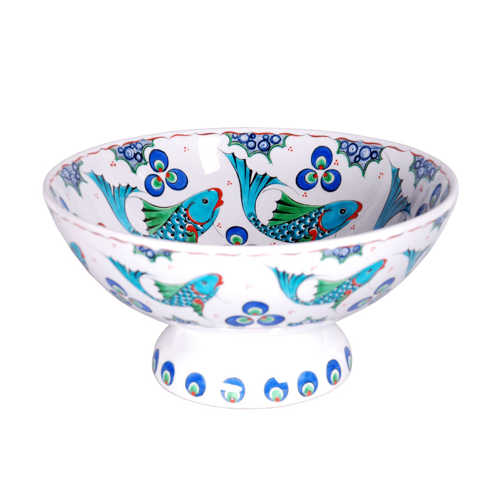 Iznik High Bowl Fish Design