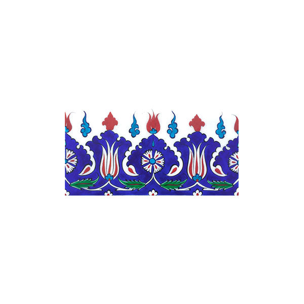 Iznik Border Tile Palmette Motifs