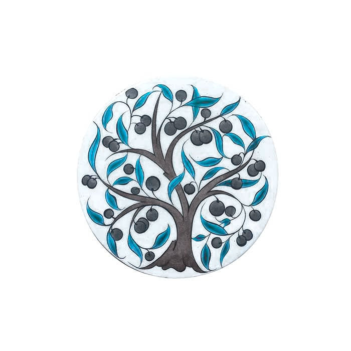 olive tree iznik coaster