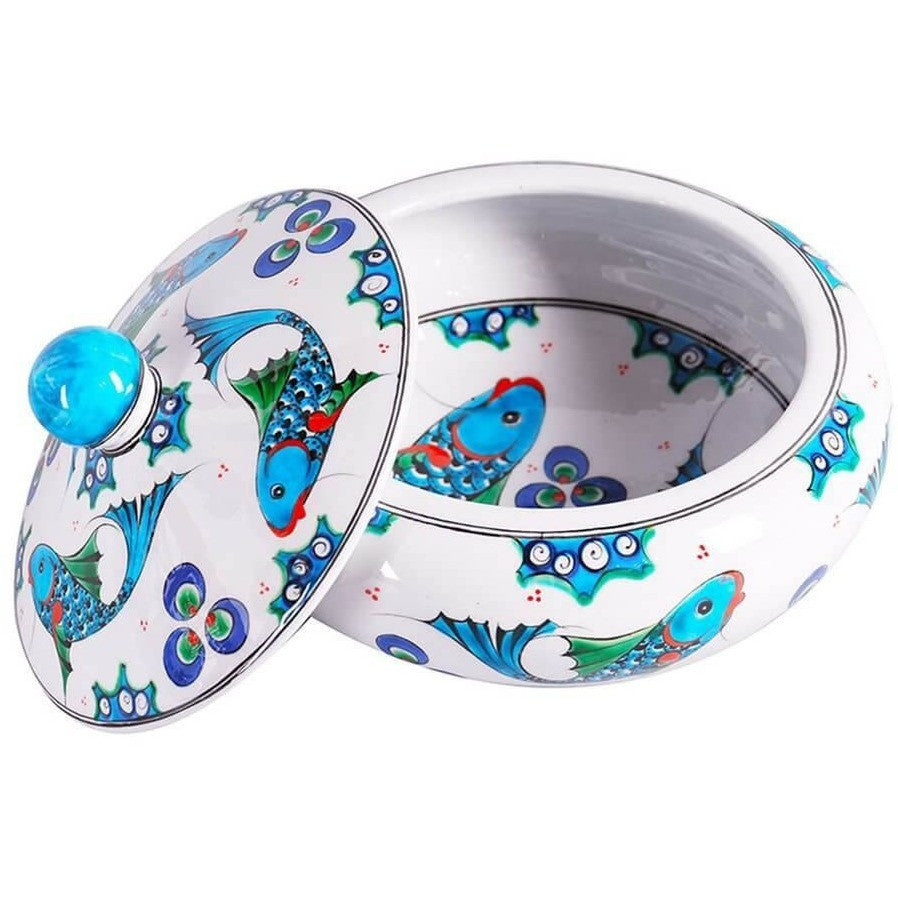 iznik ceramic bowl fish pattern 