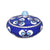  Iznik sugar bowl decorated with Chintamani pattern on the cobalt blue ground.