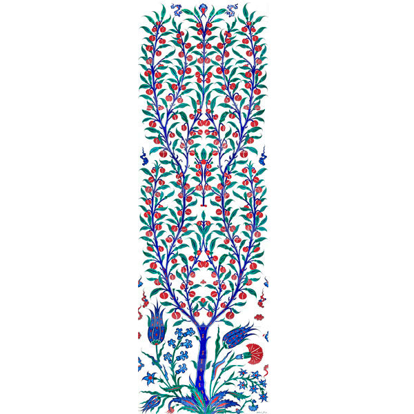 Iznik Tile Panel Plum Tree