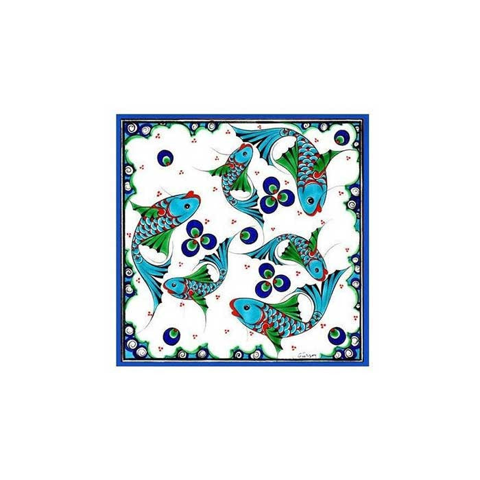 Iznik Tile Fish Patterns