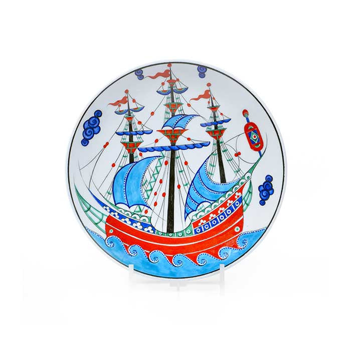 Iznik Plate Ottoman Ship