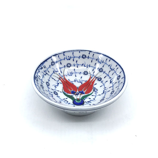 Iznik bowl tulip with golden horn design