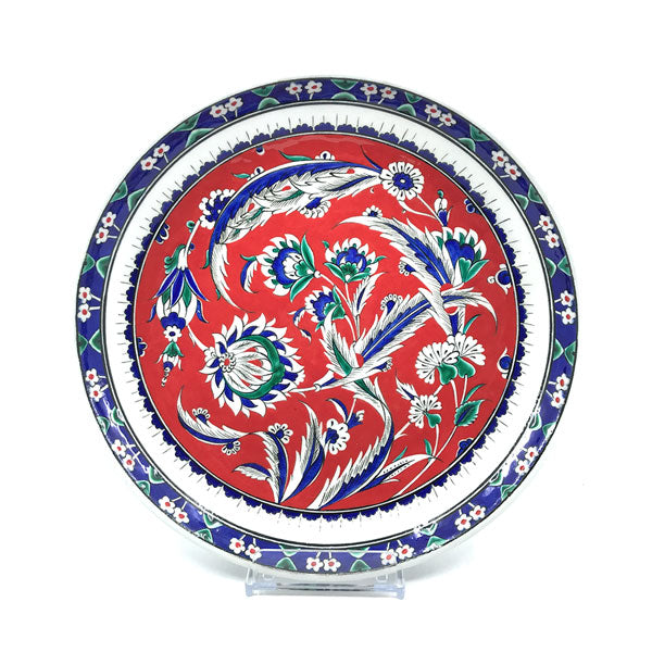 Iznik Deep Plate Palmette and Carnation