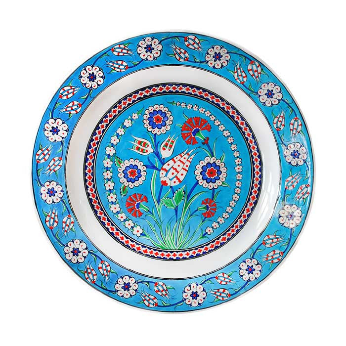 Iznik Plate  Carnations and Tulips