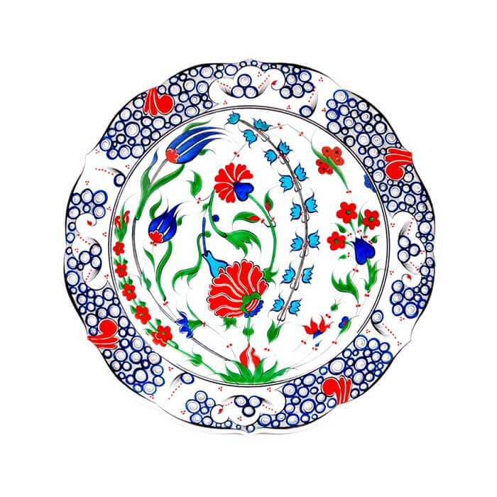 Iznik Plate Rose Pattern