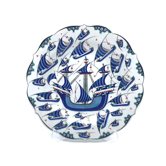 Iznik Plate Galleon Design 