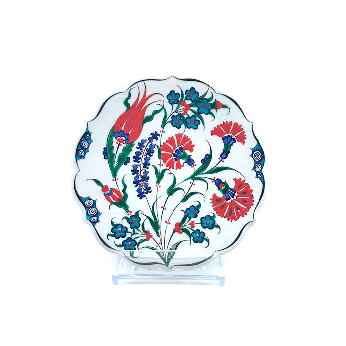 iznik plate tulips carnations and hyacinths