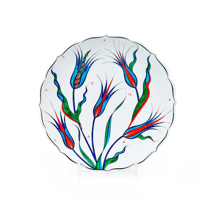 Iznik Plate Istanbul Tulips