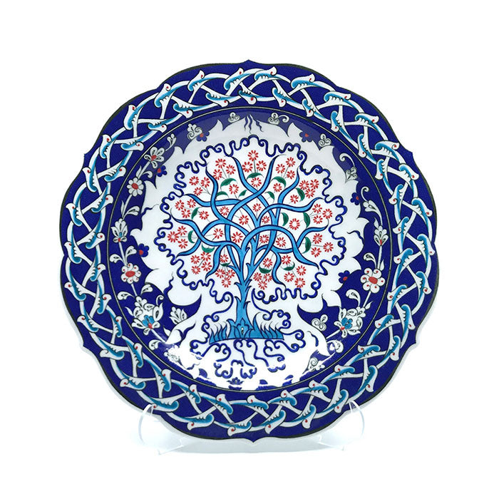 hand made Iznik Plate Tree of Life Pattern