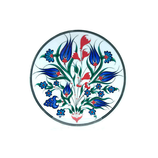 Iznik Plate | Blue Tulip Design