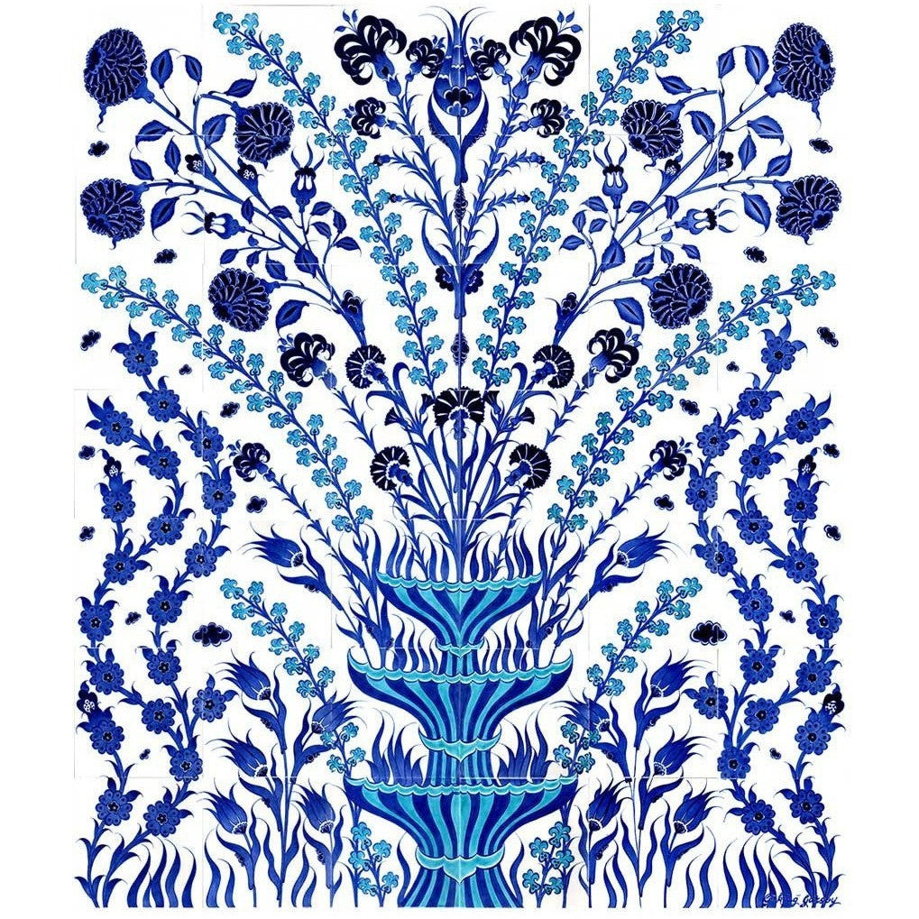 Panel - Iznik Tile Panel |  Floral Design