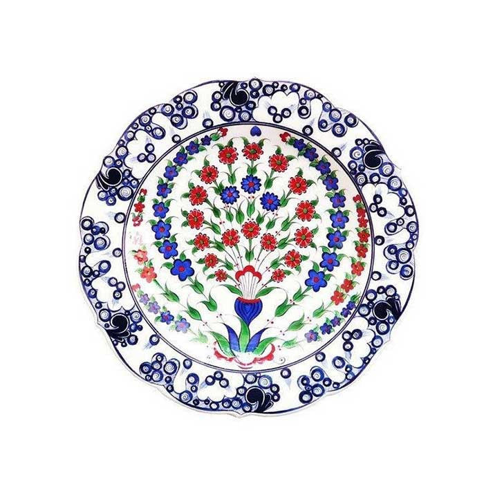 Iznik Plate  Bouquet of Penc Flowers