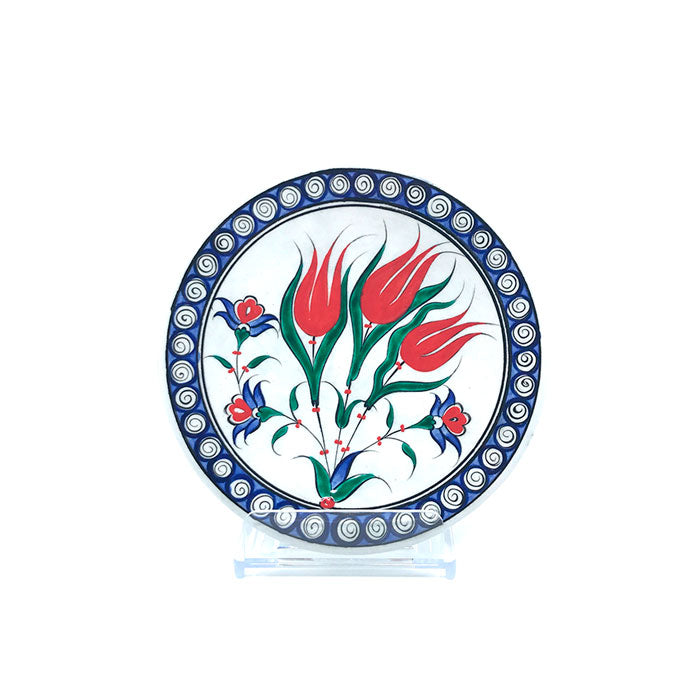 iznik ceramic plates floral design