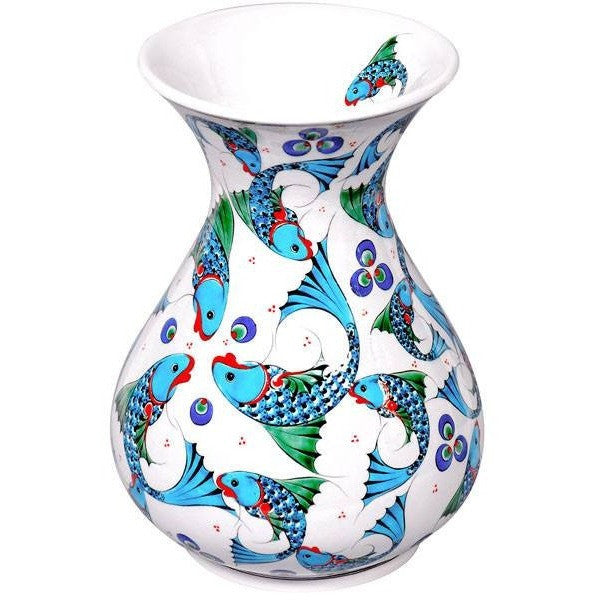 Vase - Iznik Vase | Turquoise Fish Design