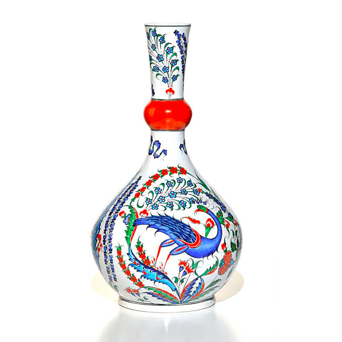 Iznik Vase Peacock Design